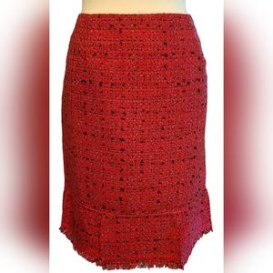Worthington red/black skirt